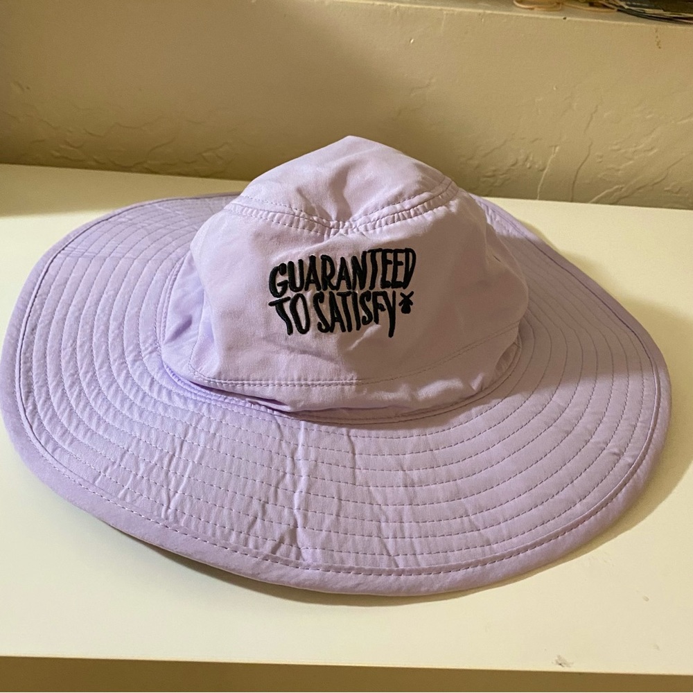 Lavender Purple “Guaranteed to Satisfy” Dutch Bros Sun Hat